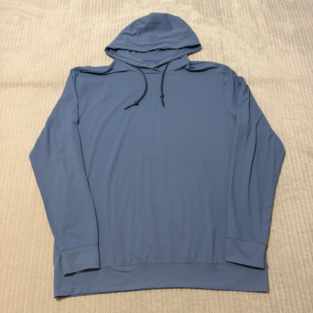 RSVLTS Blue Performance Hoodie Men's Large Stretch Pullover Golf Workout